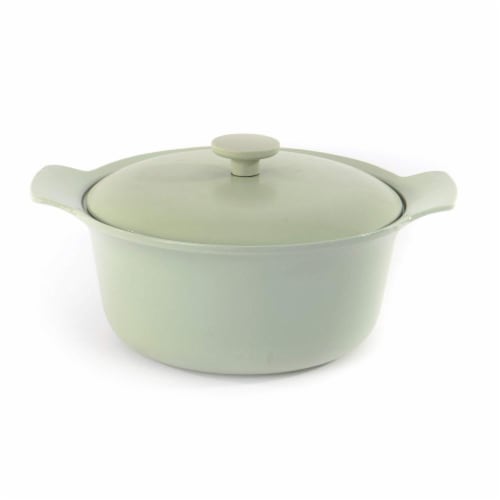 BergHOFF Ron Cast Iron Covered Stockpot - Green Perspective: front
