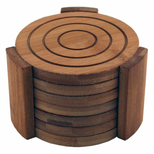 BergHOFF Bamboo Coaster Set Perspective: front