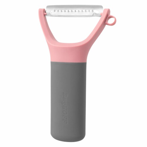 BergHOFF Leo Stainless Steel Julienne Peeler - Pink Perspective: front