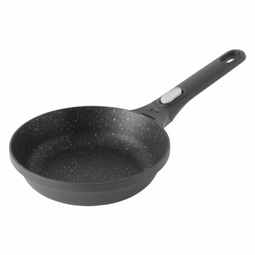 BergHOFF GEM 8-Inch Non-stick Fry Pan, Detachable Handle, Black Perspective: front