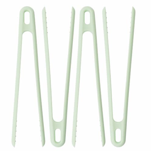 BergHOFF Leo Silicone Grill Tongs - 4 Pack - Mint Perspective: front