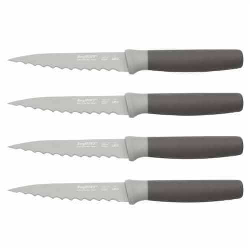 BergHOFF Leo Stainless Steel Steak Knives - 4 Pack - Gray Perspective: front