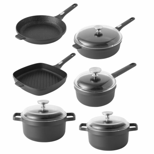 BergHOFF Cast Aluminum Nonstick Cookware Set - Gray, 10 pc - Fry's