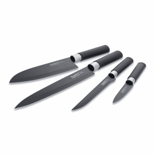 BergHOFF Essentials Ceramic Coated Knife Set - Black Perspective: front