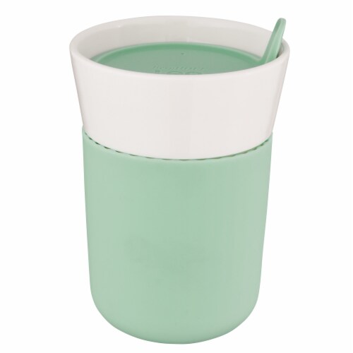 BergHOFF Leo Porcelain Travel Mug - Green Perspective: front