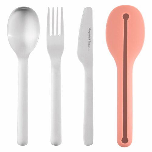 BergHOFF Leo Stainless Steel Travel Flatware Set & Holder Perspective: front