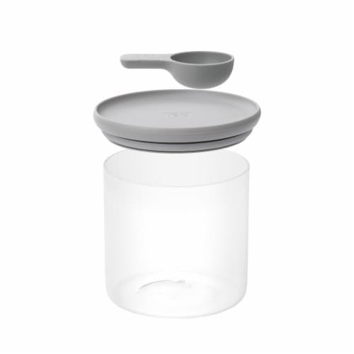 BergHOFF Leo Glass Food Container with Spoon - Grey Perspective: front