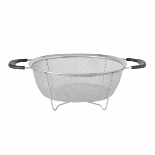 BergHOFF Essentials Round Mesh Colander - Silver Perspective: front