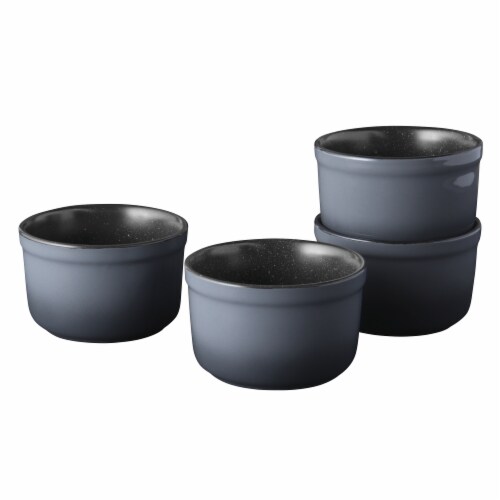 BergHOFF Gem Stoneware Large Ramekins - 4 Pack - Gray Perspective: front