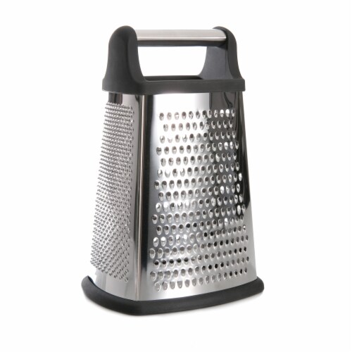 BergHOFF Essentials Stainless Steel 4-Sided Grater with Handle Perspective: front