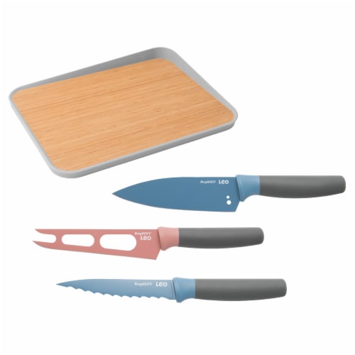 BergHOFF Leo Stainless Steel Knife Set with Bamboo Cutting Board Perspective: front