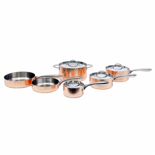 T-Fal Initiatives 14 Piece Ceramic Champagne Cookware Set