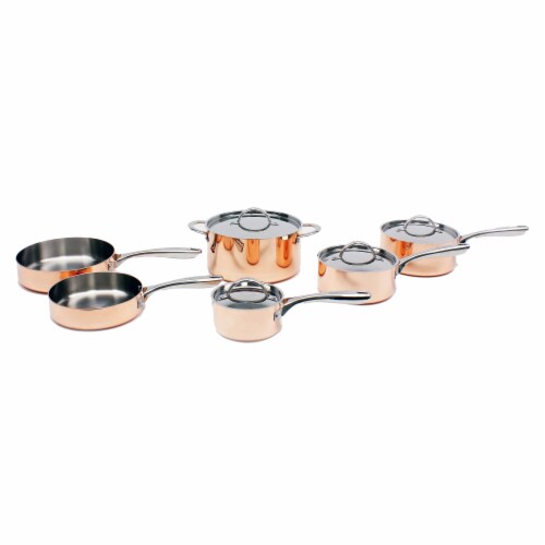 BergHOFF Tri-Ply Cookware Set - Polished Copper Perspective: front