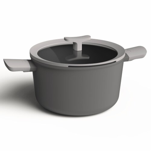 BergHOFF Leo Covered Stockpot - Grey Perspective: front