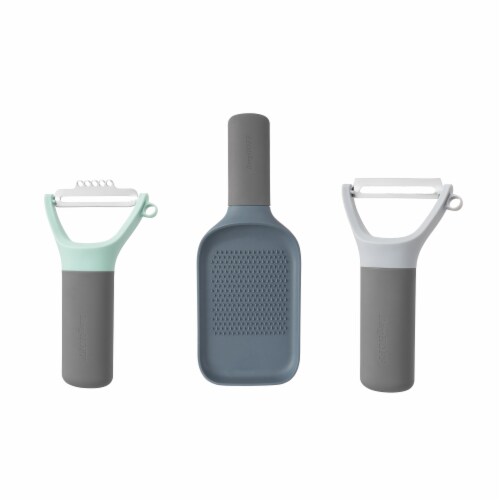 BergHOFF Leo Peeler Zester & Grater Set - Gray & Green Perspective: front
