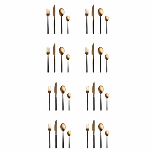 BergHOFF Flatware Set - Black/Gold Plated Perspective: front
