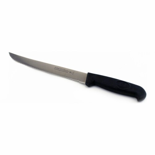 BergHOFF Soft Grip Stainless Steel Scalloped Utility Slicer Perspective: front