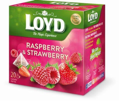 LOYD Pyramid Tea Raspberry Strawberry Perspective: front