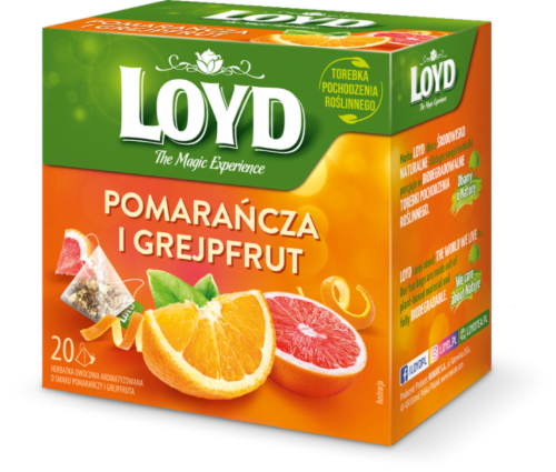 LOYD Pyramid Tea Refreshing Orange Perspective: front