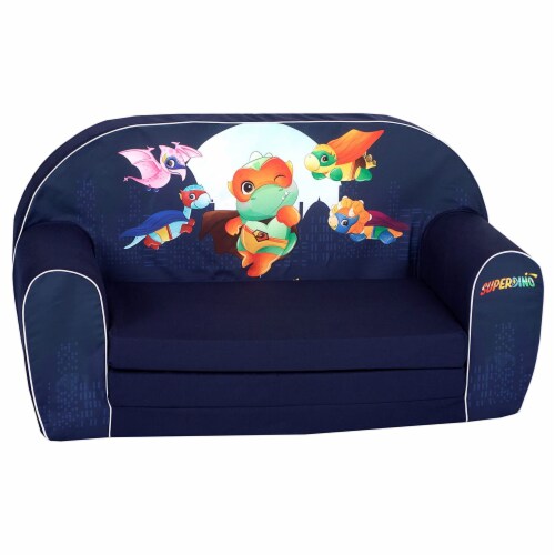 Delsit Toddler Couch and Kids 2 in 1 Flip Open Foam Double Sofa