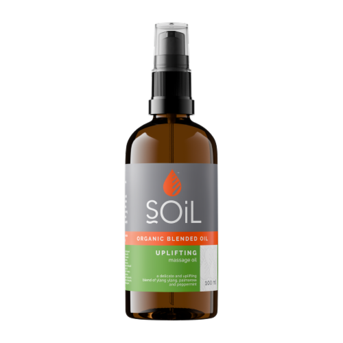 SOiL Organic Uplifting Massage Blended Oil 100ml Perspective: front