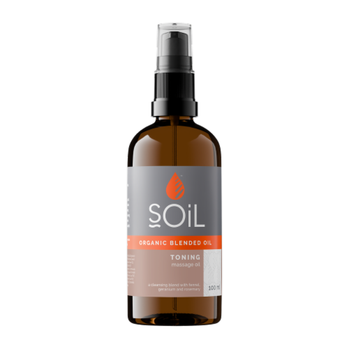 SOiL Organic Toning Massage Blended Oil 100ml Perspective: front