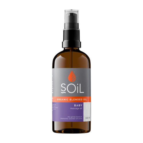SOiL Organic Baby Massage Blended Oil 100ml Perspective: front