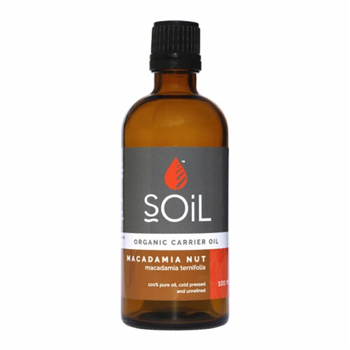 SOiL Organic Macadamia Nut Oil (Macadamia Integrifolia) 100ml Perspective: front