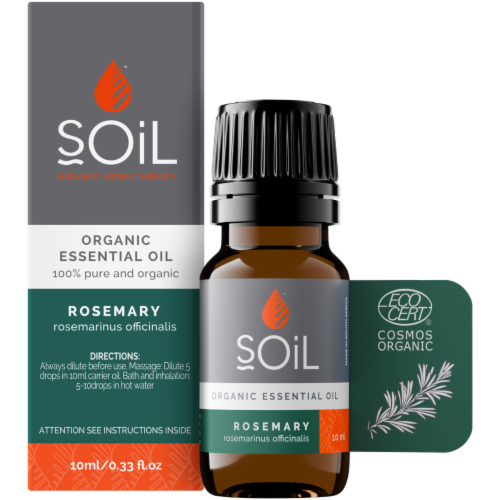 SOiL Organic Rosemary Essential Oil (Rosemarinus Officinalis) 10ml Perspective: front