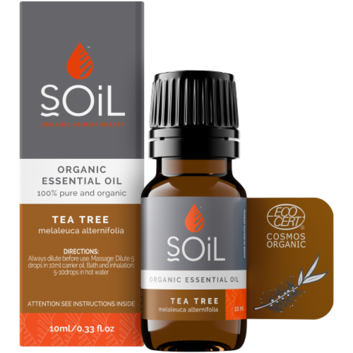 SOiL Organic Tea Tree Essential Oil (Melaleuca Alternifolia) 10ml Perspective: front