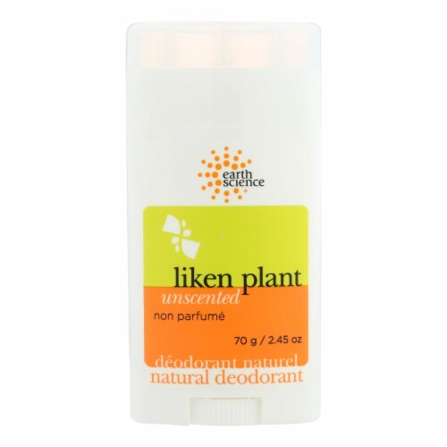 Earth Science Liken Plant Natural Deodorant Unscented - 2.5 oz - Pack of 3 Perspective: front