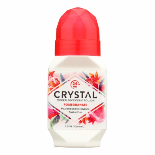Crystal Essence Mineral Deodorant Roll-On Pomegranate - 2.25 fl oz - Pack of 3 Perspective: front