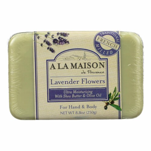 A La Maison - Bar Soap - Lavender Flowers - 8.8 oz Perspective: front