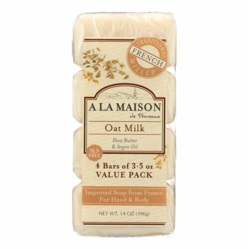 A La Maison - Bar Soap - Oat Milk - Value 4 Pack Perspective: front