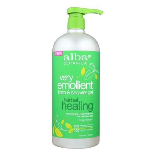 Alba Botanica - Very Emollient Bath and Shower Gel - Herbal Healing - 32 fl oz Perspective: front