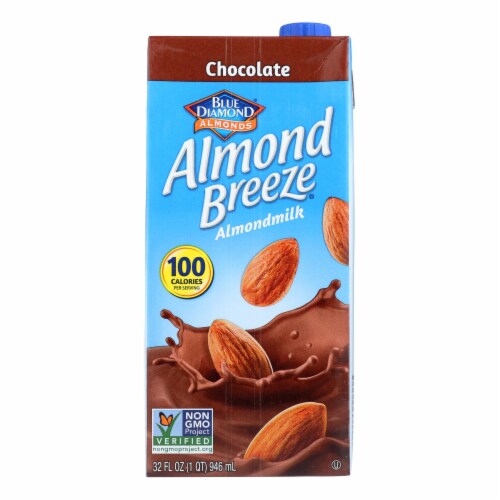 Almond Breeze - Almond Milk - Chocolate - Case of 12 - 32 fl oz. Perspective: front