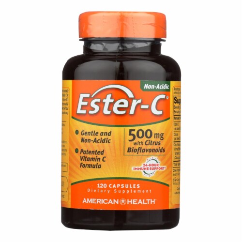 American Health - Ester-C with Citrus Bioflavonoids - 500 mg - 120 Capsules Perspective: front