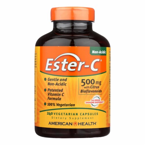 American Health - Ester-C with Citrus Bioflavonoids - 500 mg - 240 Vegetarian Capsules Perspective: front