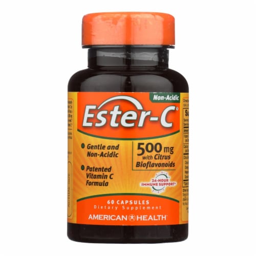 American Health - Ester-C with Citrus Bioflavonoids - 500 mg - 60 Capsules Perspective: front