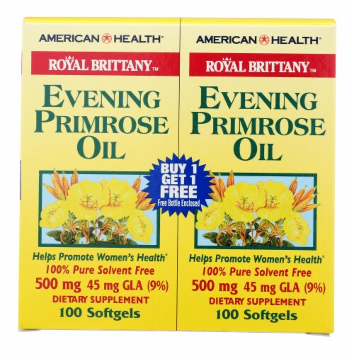 American Health - Royal Brittany Evening Primrose Oil 100+100 Softgels Perspective: front