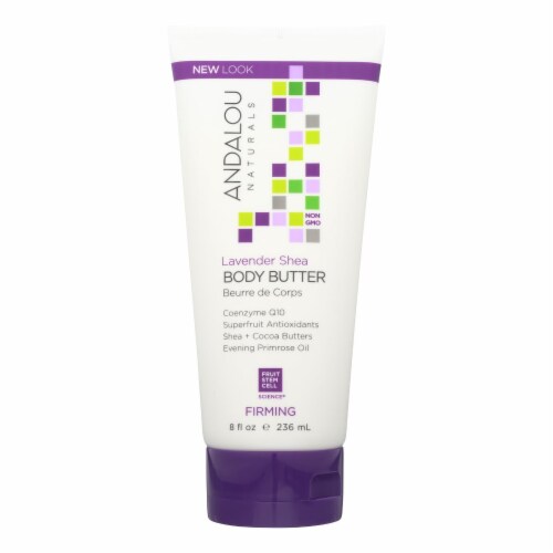 Andalou Naturals Firming Body Butter Lavender Shea - 8 fl oz Perspective: front
