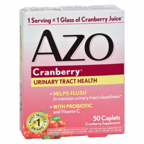 Azo Cranberry Caps - 50 Caplets Perspective: front