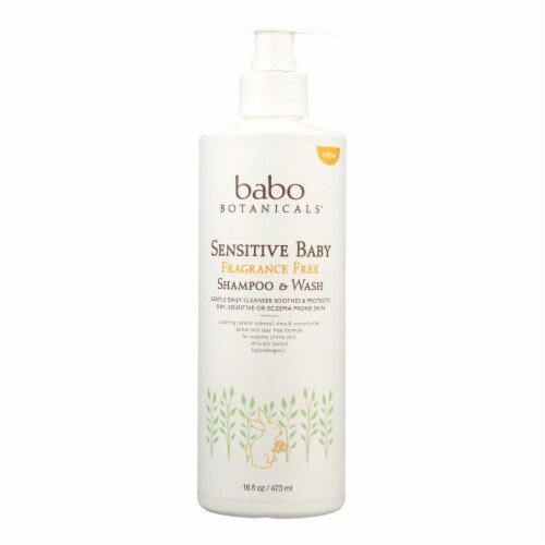 Babo Botanicals - Body Wash - Fragrance Free - 1 Each - 16 fl oz. Perspective: front