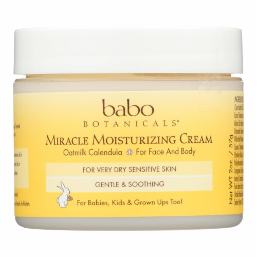 Babo Botanicals - Miracle Cream - Moisturizing - Oatmilk - 2 oz Perspective: front