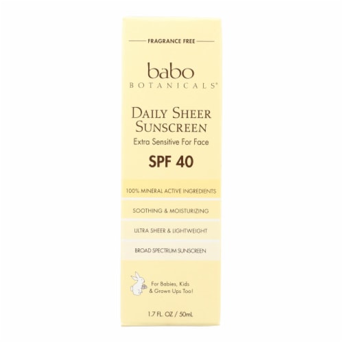 Babo Botanicals - Sunscreen - Daily Sheer - SPF 40 - 1.7 oz Perspective: front