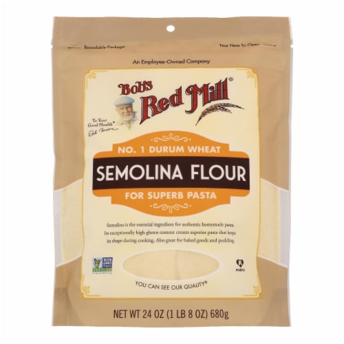 Bob's Red Mill - Flour Semolina - Case of 4-24 OZ, Case of 4 - 24 OZ