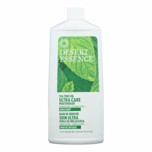 Desert Essence - Mouthwash - Tea Tree U/Care Mint - 16 fl oz Perspective: front