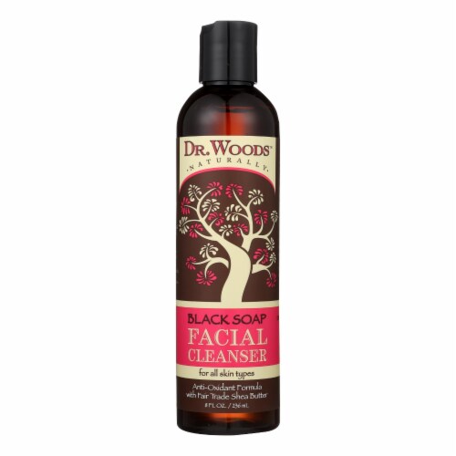 Dr. Woods Facial Cleanser Black Soap and Shea Butter - 8 fl oz Perspective: front