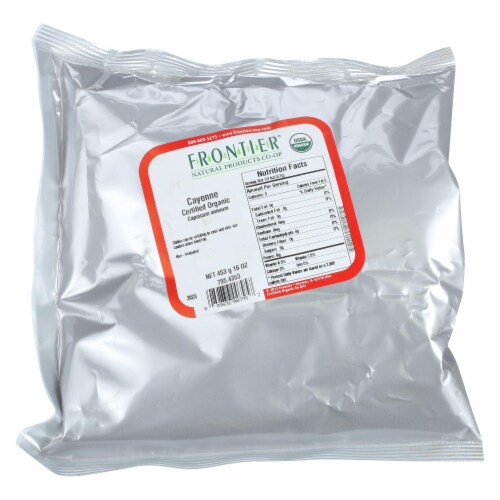 Frontier Herb Cayenne Chili Powder Organic Ground 30000 HU - Single Bulk Item - 1LB Perspective: front