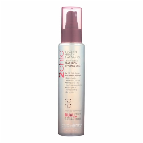 Giovanni 2chic Flat Iron Styling Mist with Brazilian Keratin and Argan Oil 4 fl oz Case of 1 4 FZ each City Market